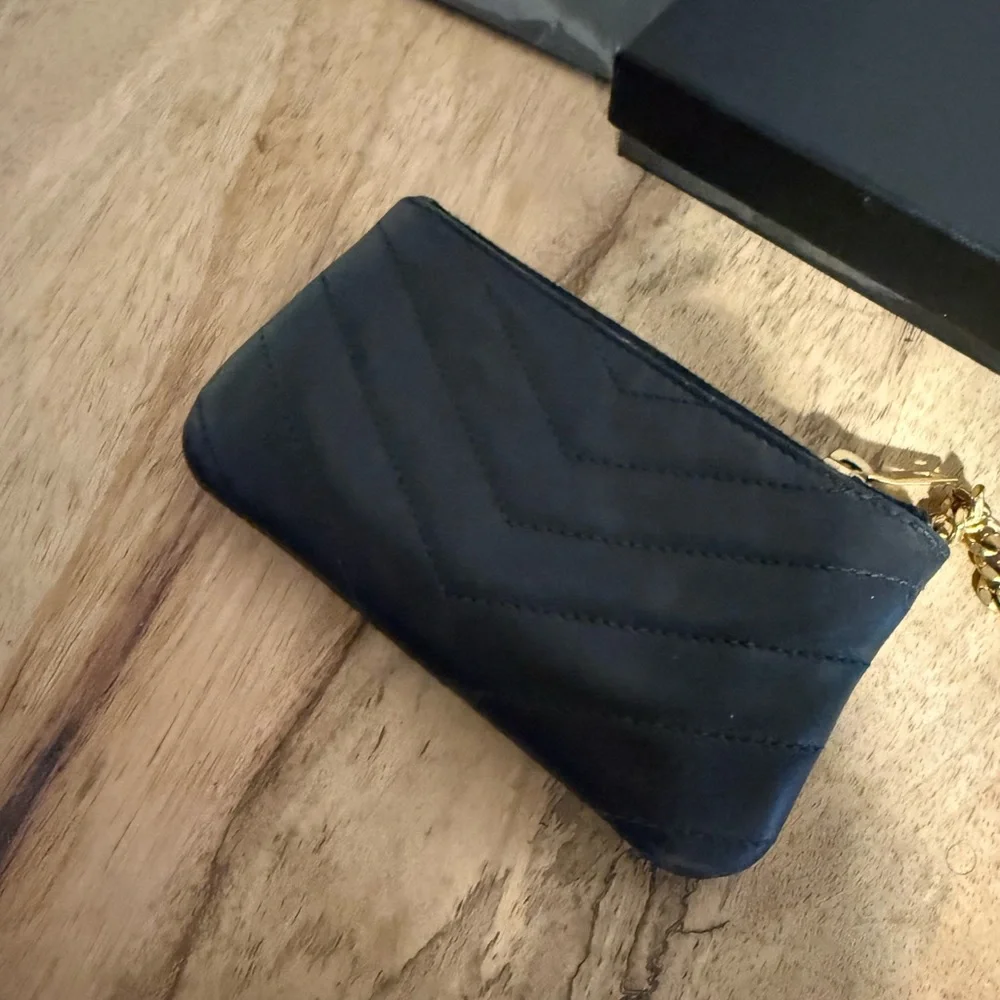 Saint Laurent Black Zippered Pouch - Picture 2 of 7